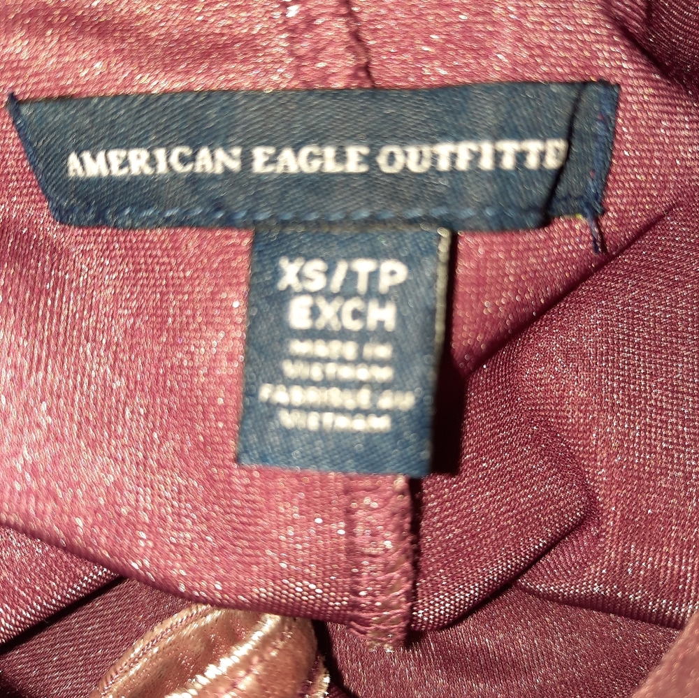 AMERICAN EAGLE OUTFITTERS Velour Strappy Mini Dress XS - Picture 10 of 14